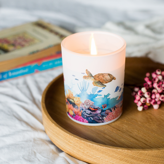 Save The Planet Scented Soy Wax Candle: Invigorating Marine - Protect Wildlife with Every Purchase